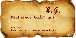 Michalecz Györgyi névjegykártya