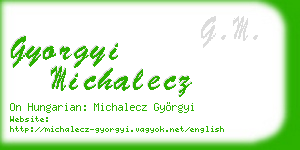 gyorgyi michalecz business card